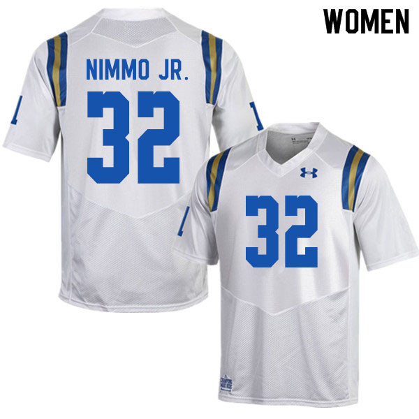 Women #32 William Nimmo Jr. UCLA Bruins College Football Jerseys Sale-White - Click Image to Close